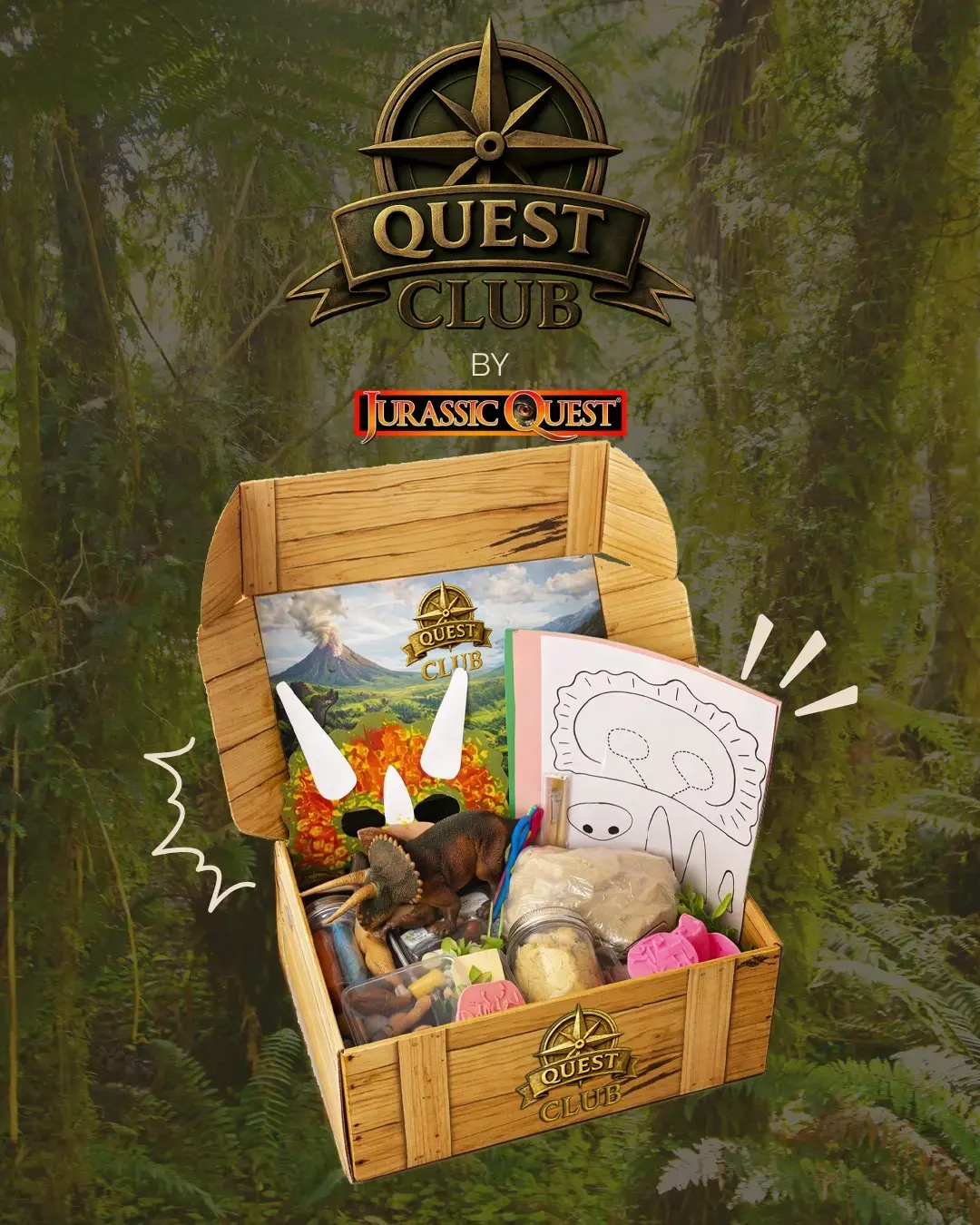 Quest Club subscription box mockup